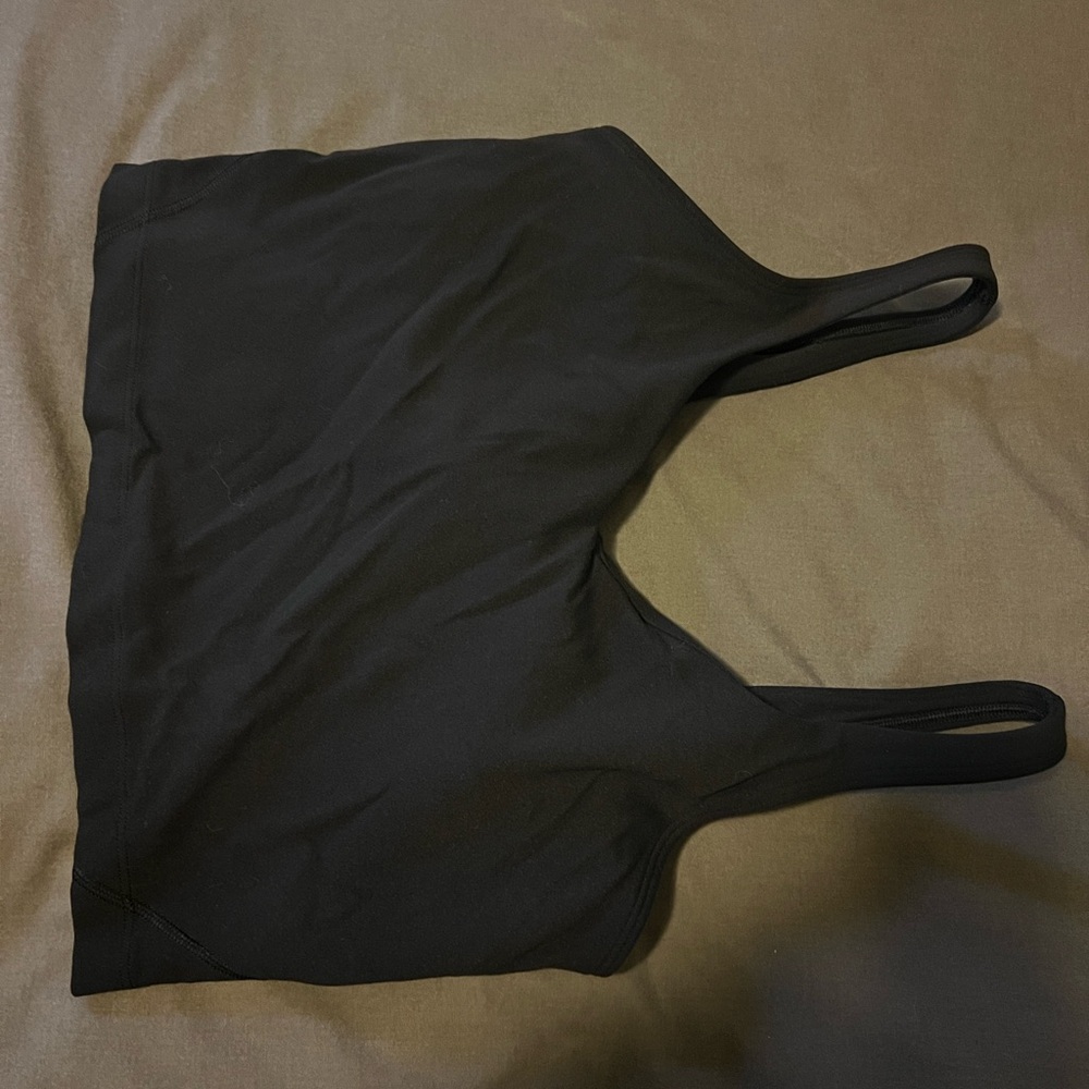 Lululemon Athletica Black Fitted Crop Tank Top